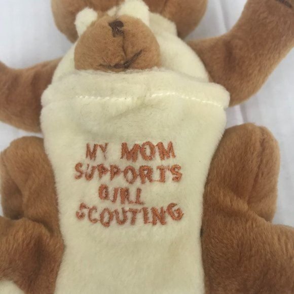Kangaroo Plush My Mom Supports Girl Scouting - Mom & Baby in Pouch - Picture 3 of 6